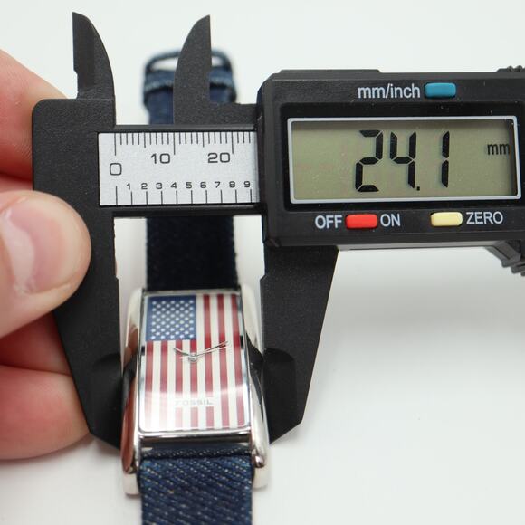 Fossil x Nordstrom American Flag Womens Tank Watch 24mm In Box w New Battery - Picture 3 of 16